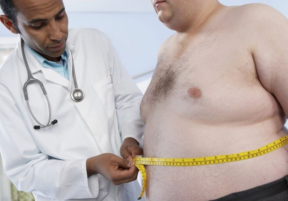 La obesidad es la causa de la potencia débil y un motivo para visitar al médico.